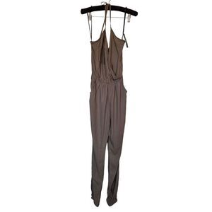 NWT Lulus Learning to Fly Olive Green Halter Jumpsuit Size Small